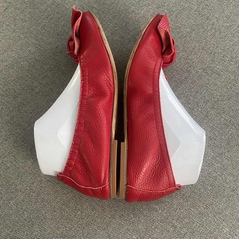 🤑 Ferca ❤️ 81 Red Leathers Ballerina Flats - Picture 4 of 9